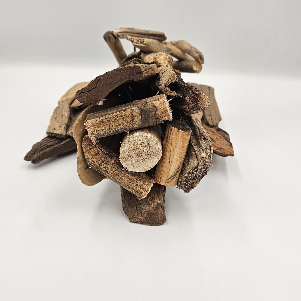 Driftwood Angel Figurine Handmade Folk Art 11" Rustic Primitive Boho Coastal - Picture 6 of 7